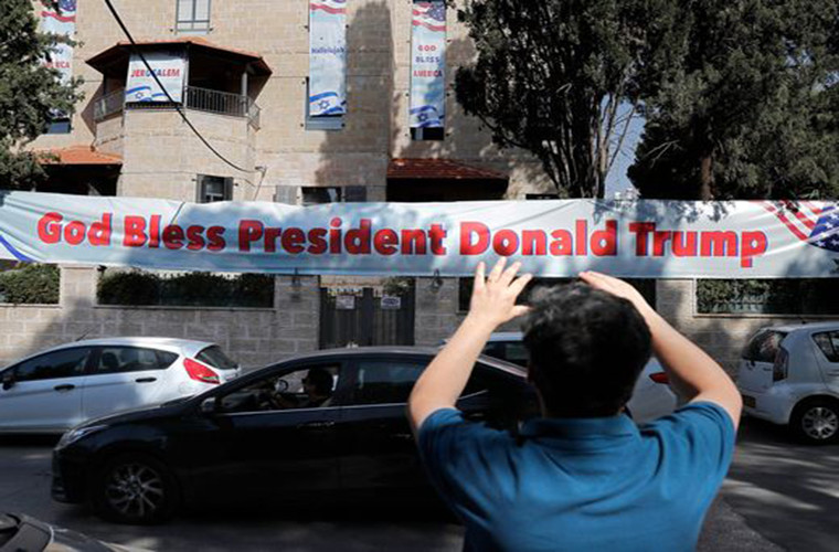 Theo Tổng thống Mỹ Donald Trump, chi phí cuối cùng cho việc chuyển Đại sứ quán Mỹ tới Jerusalem rơi vào khoảng 300.000 đến 400.000 USD. Ảnh: USA Today.