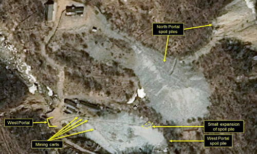 Bãi thử hạt nhân Punggye-ri của Triều Tiên.