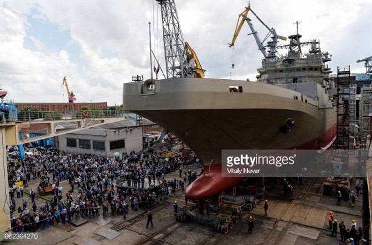 Pyotr Morgunov là tàu độ bộ tấn công thuộc Đề án 11711 được sản xuất hàng loạt đầu tiên do Cục Thiết kế hàng hải Nevskoye thiết kế. Ảnh: Getty.