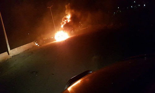 Theo Al Masdar News ngày 9/5, hãng thông tấn SANA ( Syria) cho biết có hai người thiệt mạng trong vụ không kích được cho là do Israel tiến hành nhằm vào khu vực phía tây nam thủ đô Damascus. Ảnh: AMN.