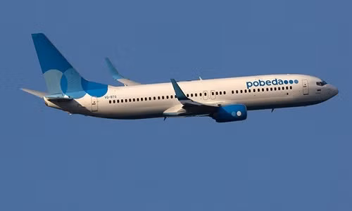 Một máy bay Boeing 737 của hãng hàng không Pobeda. Ảnh minh họa: RT
