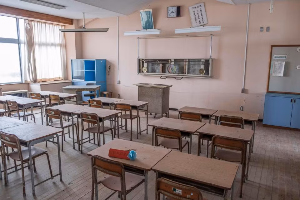 Phòng học này bị bỏ hoang trong suốt 7 năm qua.