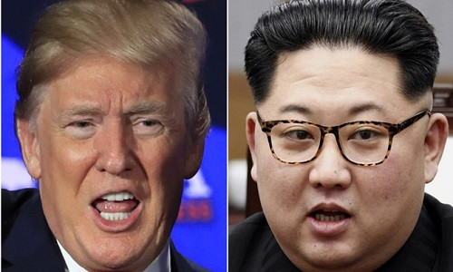 Ông Trump và ông Kim dự kiến găp nhau vào giữa tháng 6. Ảnh: AP.