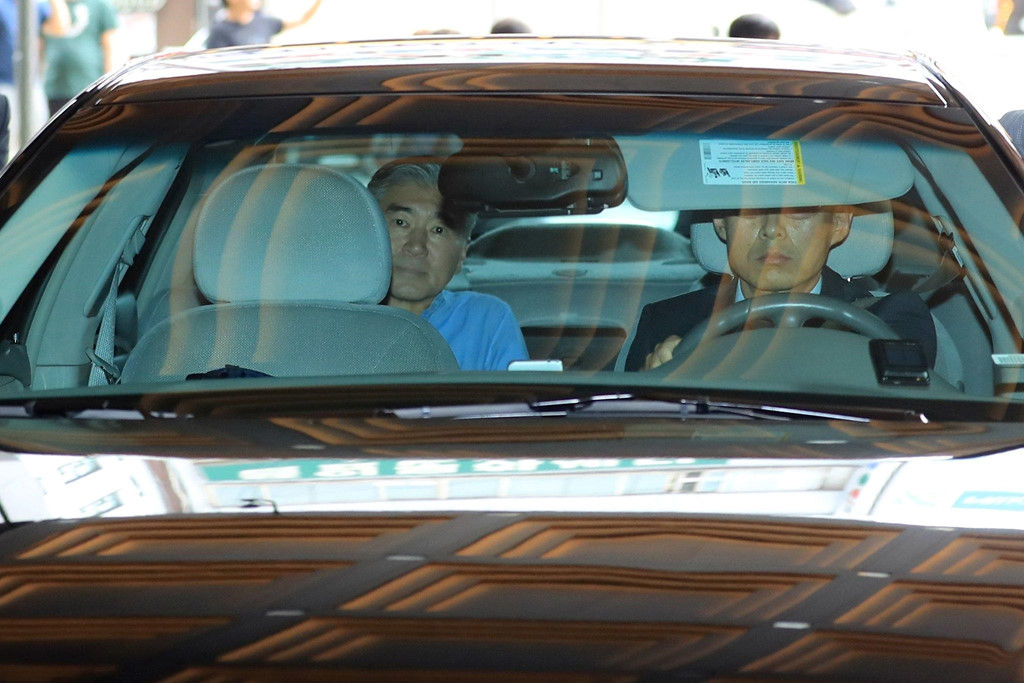 Cựu đại sứ Mỹ tại Hàn Quốc Sung Kim đến Seoul ngày 29/5. Ảnh: Yonhap.