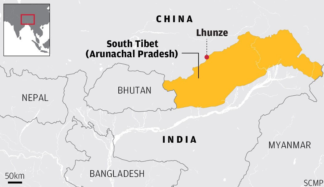 Trung Quốc đang đẩy mạnh hoạt động khai khoáng trên dãy Himalaya, tại khu vực biên giới tranh chấp với Ấn Độ. Ảnh: SCMP.