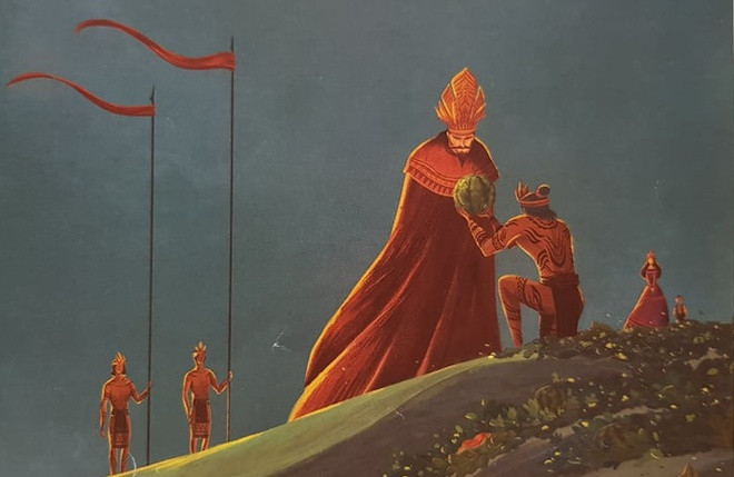  Truyền thuyết quả dưa hấu gắn với chàng Mai An Tiêm. Khi bị đày ra hoang đảo, chàng tìm thấy giống dưa hấu đỏ nhờ ai? Là con nuôi của vua Hùng, vì làm phật lòng cha mà Mai An Tiêm cùng vợ con bị đày ra hoang đảo. Một lần tình cờ có con chim trắng làm rơi một loại hạt, Mai An Tiêm thấy và nghĩ rằng chim ăn được thì người cũng ăn được nên trồng thử. Từ đó chàng tìm ra giống dưa hấu đỏ quý. 