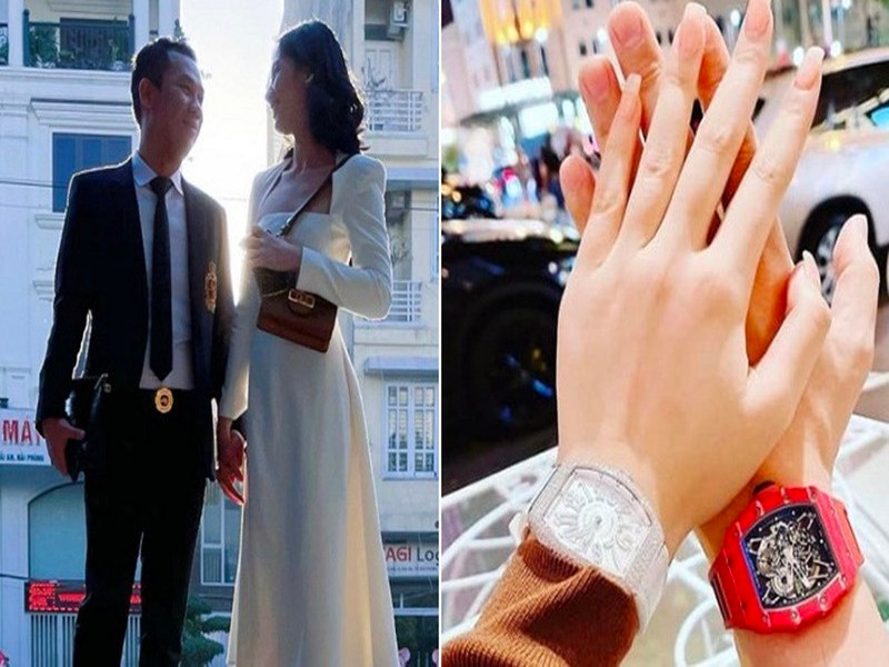 Đầu năm 2021, tin đồn ông chủ phòng trà Đức Huy hẹn hò top 15 Hoa hậu Việt Nam 2020 Cẩm Đan khiến dư luận xôn xao. Cẩm Đan quen biết chồng cũ Lệ Quyên vào thời điểm tham gia Hoa hậu Việt Nam. Theo Cẩm Đan, biết cô đi thi chỉ với 300.000 đồng trong tay, ông chủ phòng trà Đức Huy muốn hỗ trợ. Phía chồng cũ Lệ Quyên cho biết, cả hai chỉ là bạn bè, anh em. Ảnh: Vietnamnet