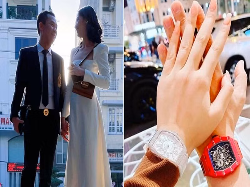 Đầu năm 2021, tin đồn ông chủ phòng trà Đức Huy hẹn hò top 15 Hoa hậu Việt Nam 2020 Cẩm Đan khiến dư luận xôn xao. Cẩm Đan quen biết chồng cũ Lệ Quyên vào thời điểm tham gia Hoa hậu Việt Nam. Theo Cẩm Đan, biết cô đi thi chỉ với 300.000 đồng trong tay, ông chủ phòng trà Đức Huy muốn hỗ trợ. Phía chồng cũ Lệ Quyên cho biết, cả hai chỉ là bạn bè, anh em. Ảnh: Vietnamnet