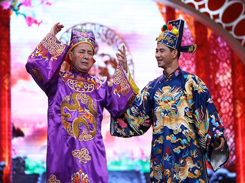 Trong cuộc trò chuyện tại chương trình Cafe sáng với VTV3 năm 2016, Xuân Bắc cho biết, anh được nhiều từ vai Nam Tào trong Táo Quân. Ảnh: VTV