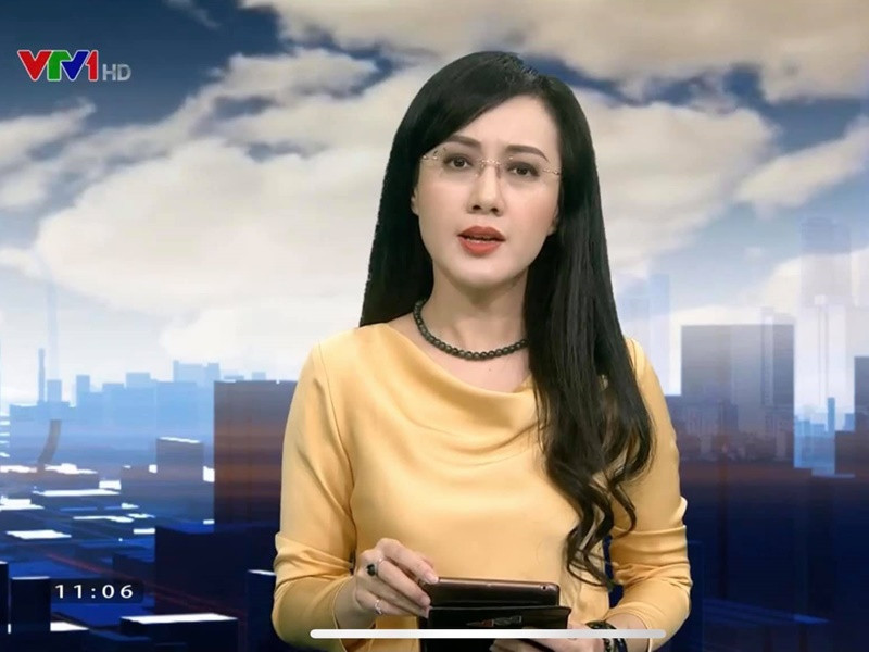 Hoài Anh gắn bó với Bản tin Thời sự 19h trong nhiều năm.