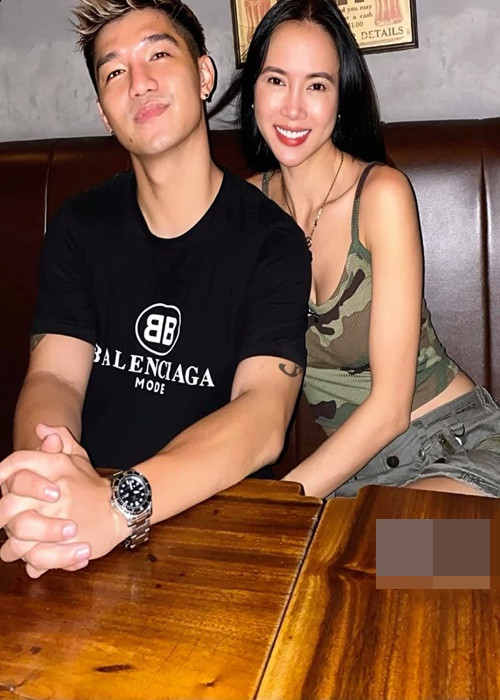 Cường Seven và Vũ Ngọc Anh dính như hình với bóng kể từ khi công khai hẹn hò.