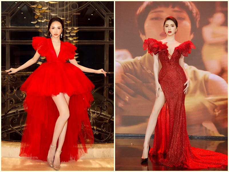 Hoa hau Huong Giang quyen ru khi dien vay ao gam do