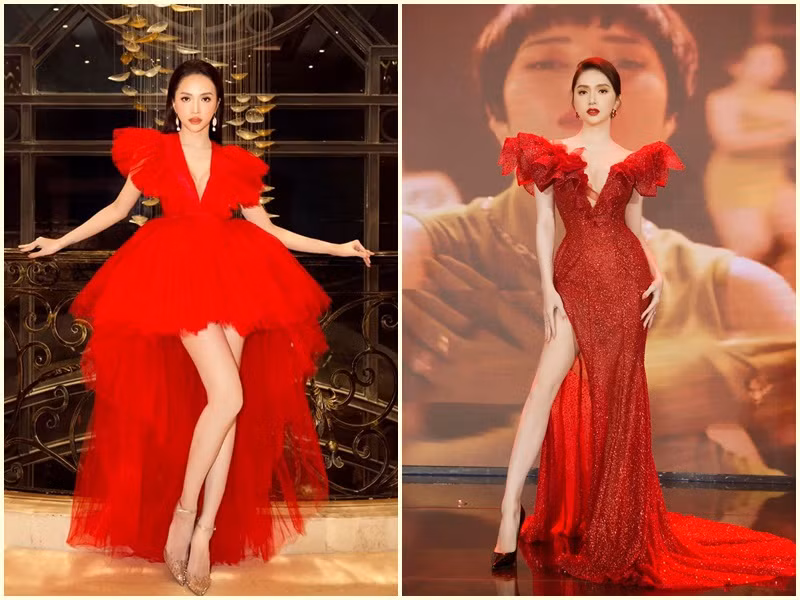 Hoa hau Huong Giang quyen ru khi dien vay ao gam do