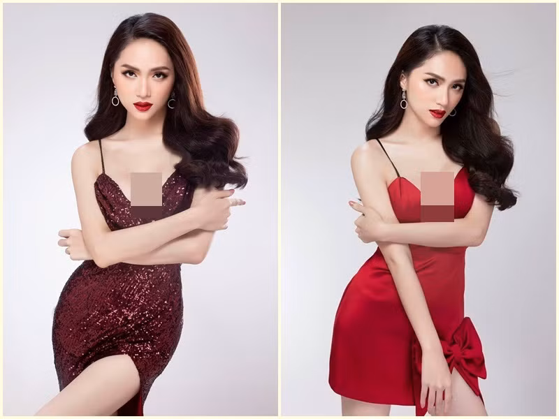 Nữ ca sĩ chuyển giới quyến rũ với váy hai dây tông màu hợp mệnh.