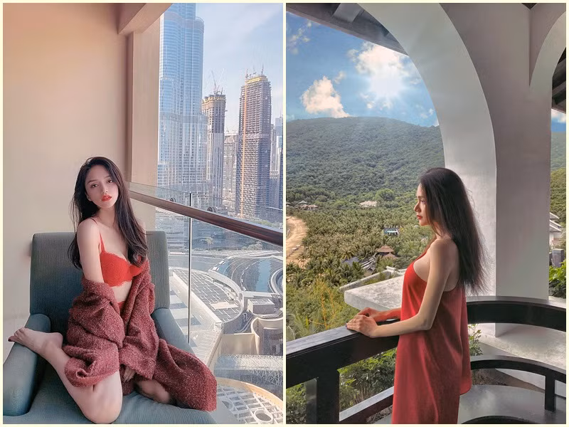 Ở đời thường, nữ ca sĩ chuyển giới cũng khéo khoe nhan sắc nổi bật với váy áo gam đỏ.