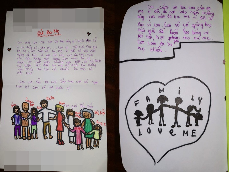 Năm 2019, Vũ Thu Phương khoe trong bức thư tốt nghiệp, bé Bảo Ngọc viết: "Con cảm ơn ba mẹ đã cho con vào ngôi trường này, cảm ơn ba mẹ đã nỗ lực vì con. Con cảm ơn ba mẹ nhiều lắm!".