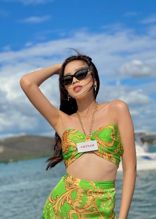 Trên trang cá nhân, Đỗ Thị Hà tiếp tục đăng tải hình ảnh tham gia cuộc thi Miss World 2021 - Hoa hậu Thế giới 2021.