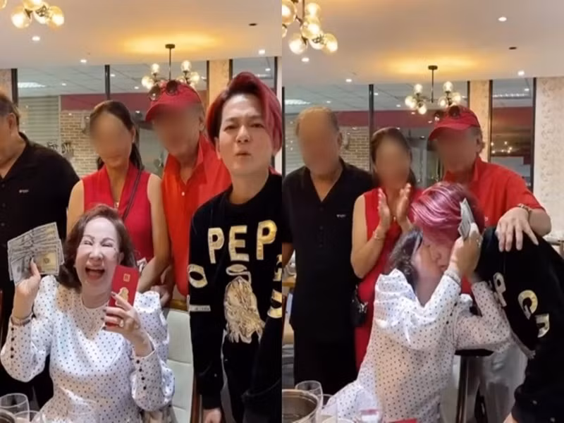 Bà xã của Vũ Hà hôn má chồng vì quá hạnh phúc. Ảnh: Yan