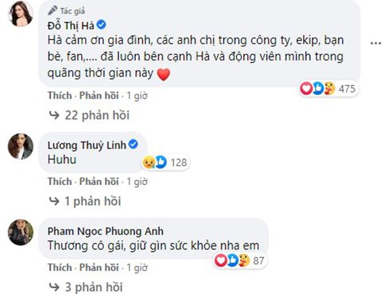 Thông tin Đỗ Thị Hà mắc COVID-19 gây chú ý. Nhiều mỹ nhân Việt: Á hậu Phương Anh, Hoa hậu Lương Thùy Linh mong Đỗ Thị Hà sớm khỏi bệnh.