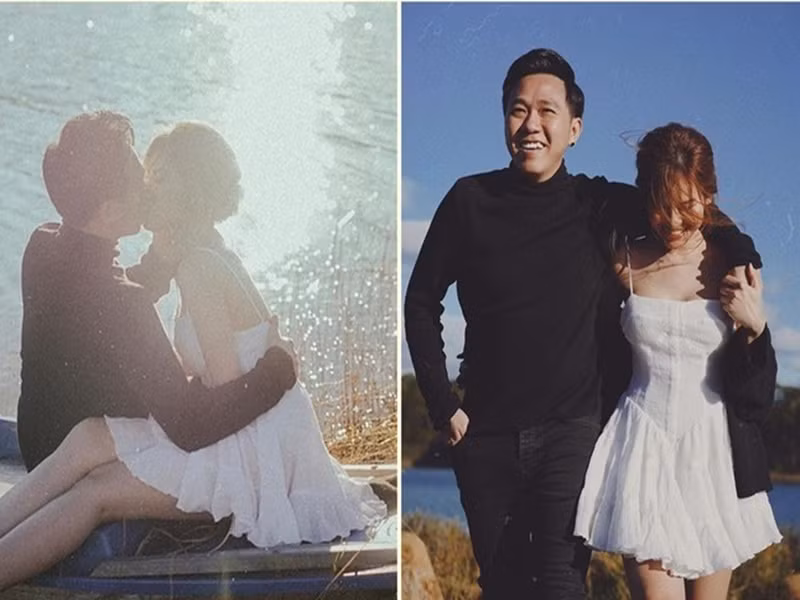 Cặp đôi ghi lại hình ảnh ngọt ngào bên nhau trong các chuyến du lịch.