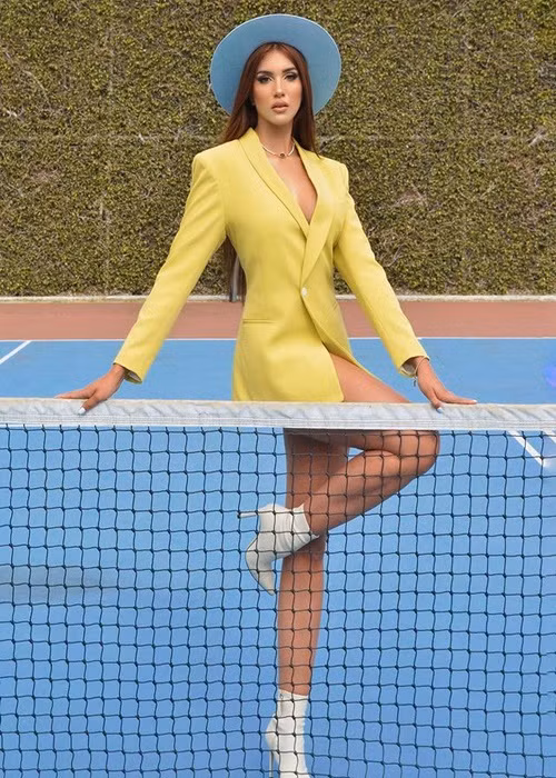 Andrea được chọn làm đại diện Ecuador vào tháng 6/2021 nên có 5 tháng tập luyện trước khi thi đấu. Ảnh: FB Andrea Aguilera