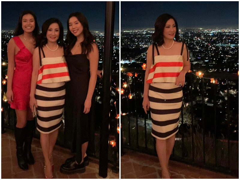 Vợ cũ của Quang Minh khoe sắc vóc quyến rũ khi đi ăn cùng hai cô con gái.