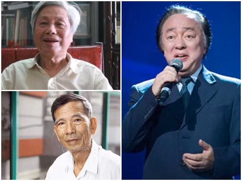 Năm 2021, NSND Trần Hạnh từ biệt cõi trần ở tuổi 92, nhạc sĩ Hồ Bắc ra đi do tuổi cao sức yếu, hưởng thọ 91 tuổi, NSND Trung Kiên qua đời ở tuổi 82. Ảnh: VOV, Tiền Phong, Nhân dân