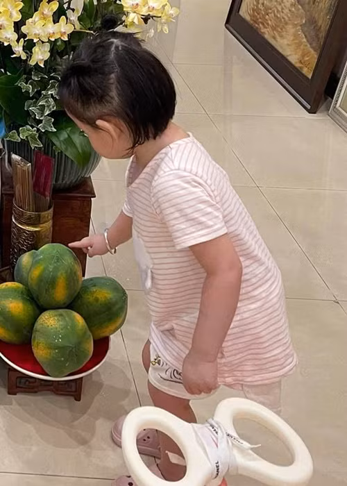 Con gái của Quách Ngọc Ngoan chưa lộ mặt hoàn toàn. Ảnh: FB Quách Ngọc Ngoan