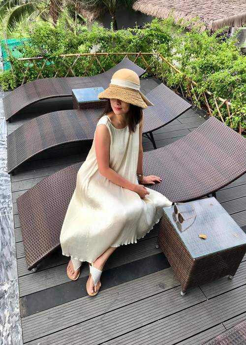 Diệp Anh dành nhiều thời gian chăm sóc cho gia đình cũng bản thân như tập yoga, học thiền, đi du lịch. Ảnh: FB Diệp Anh