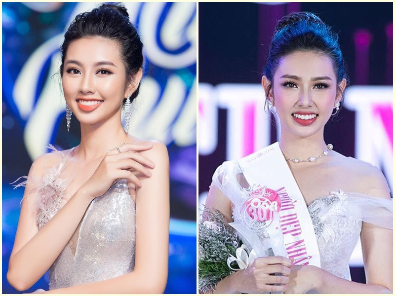 Cô tham gia các cuộc thi nhan sắc. Thùy Tiên đoạt danh hiệu Á khôi 1 Hoa khôi Nam Bộ 2017 và lọt vào Top 5 Hoa hậu Việt Nam 2018 cùng với giải thưởng Người đẹp Nhân ái. Ảnh: FB Thùy Tiên