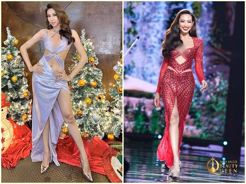 Nhờ sự "lột xác" thành công về ngoại hình, trau dồi các kỹ năng, Thùy Tiên đăng quang Hoa hậu Hòa bình Quốc tế 2021. Ảnh: FB Thùy Tiên