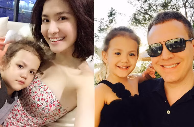 Bé Amanda thừa hưởng nét đẹp của cả bố lẫn mẹ, nhưng nhiều người nhận xét càng lớn cô bé càng giống bố hơn.