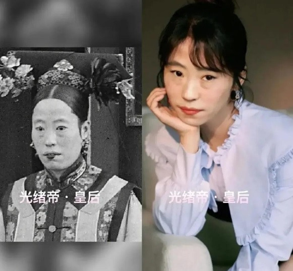 Long Dụ hoàng hậu - vợ của vua Quang Tự không sở hữu vẻ đẹp kiều diễm như nhiều nữ nhân hoàng tộc nhà Thanh. Vậy nên, hình ảnh phục dựng bằng AI cho thấy nếu sống trong thế kỷ 21, Long Dụ hoàng hậu có dung mạo kém xinh.
