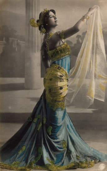 Mata Hari (tên thật Margaretha Geetruida Zelle) là một trong những điệp viên 2 mang nổi tiếng nhất thế giới. Là một vũ nữ múa bụng khêu gợi sống vào những năm 1900, Mata Hari đi đến nhiều thành phố lớn ở châu Âu biểu diễn.