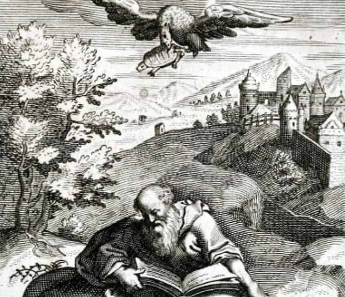 Một số truyền thuyết cho rằng, một con đại bàng đã nhầm tưởng chiếc trán tròn hói của Aeschylus là một tảng đá. Vậy nên, con đại bàng đã thả con rùa từ trên cao xuống trán của Aeschylus để ăn thịt con vật đó. Hành động của con đại bàng đã vô tình gây ra cái chết của Aeschylus.