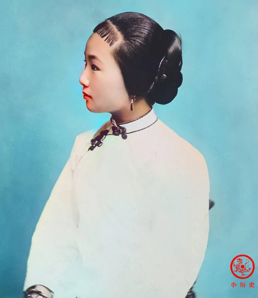 Nhan sắc xinh đẹp của một thiếu nữ nhà Thanh.