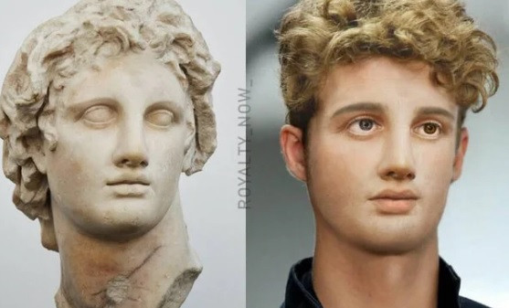 Alexander đại đế - nhà cầm quân xuất chúng trong lịch sử nhân loại có gương mặt tuấn tú trong bức ảnh mô phỏng thời hiện đại.