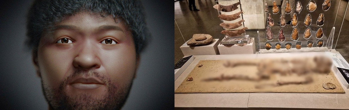 Trong khi đó, hình ảnh thứ hai là bức ảnh màu khắc họa người đàn ông có mái tóc sẫm màu, hơi xoăn và để râu.