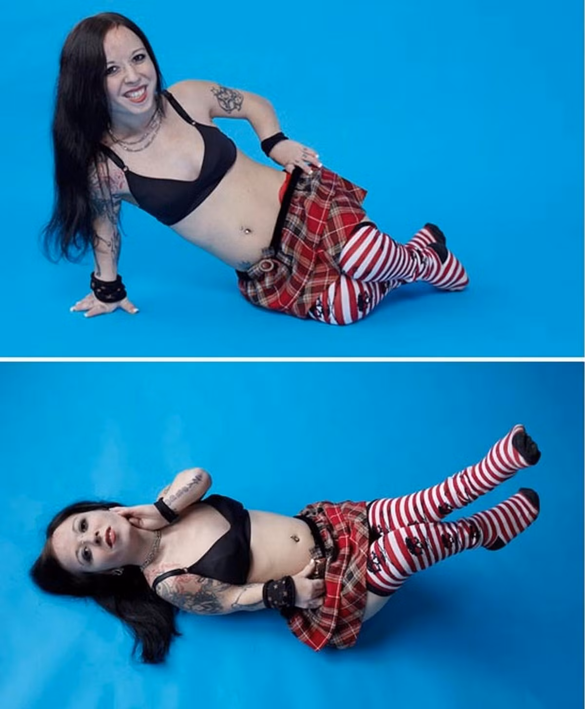 Năm nay 26 tuổi nhưng Kat Hoffman chỉ cao bằng một đứa trẻ 5 tuổi. Theo Dailymail, Kat Hoffman chỉ cao 1m19 và nặng 27kg. Kat Hoffman sở hữu vóc dáng này là do cô bị mắc một căn bệnh đặc biệt.