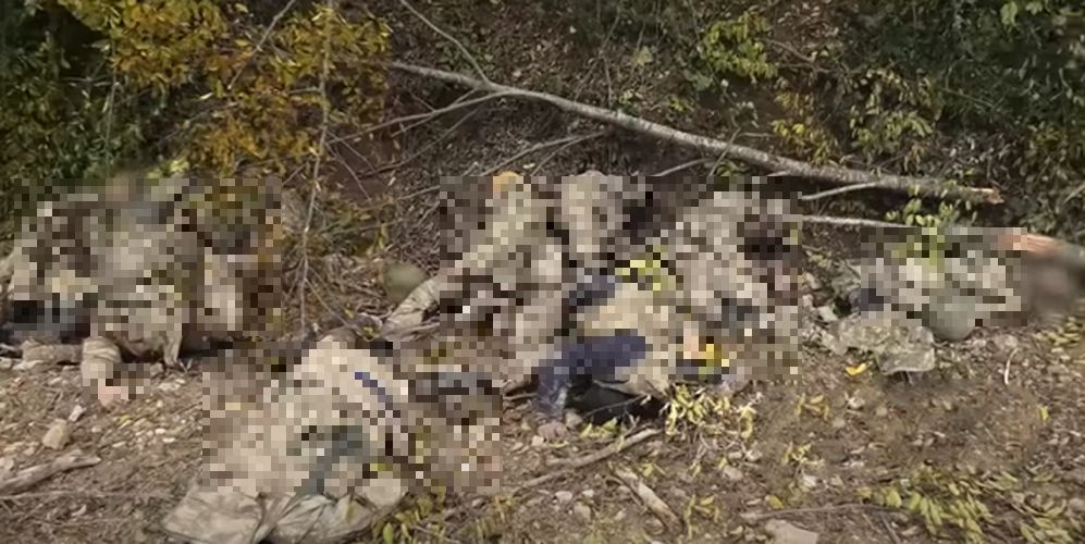 Quân đội Armenia tiết lộ rằng, trong số lính đặc nhiệm Azerbaijan thâm nhập bị tiêu diệt, có cả chỉ huy tốp đặc nhiệm; chiến thắng này đã trực tiếp ngăn chặn một cuộc xâm lược quy mô lớn vào Azerbaijan. Ảnh: Lính Azerbaijan bị Armenia tiêu diệt trong trận phục kích - Nguồn: Sina