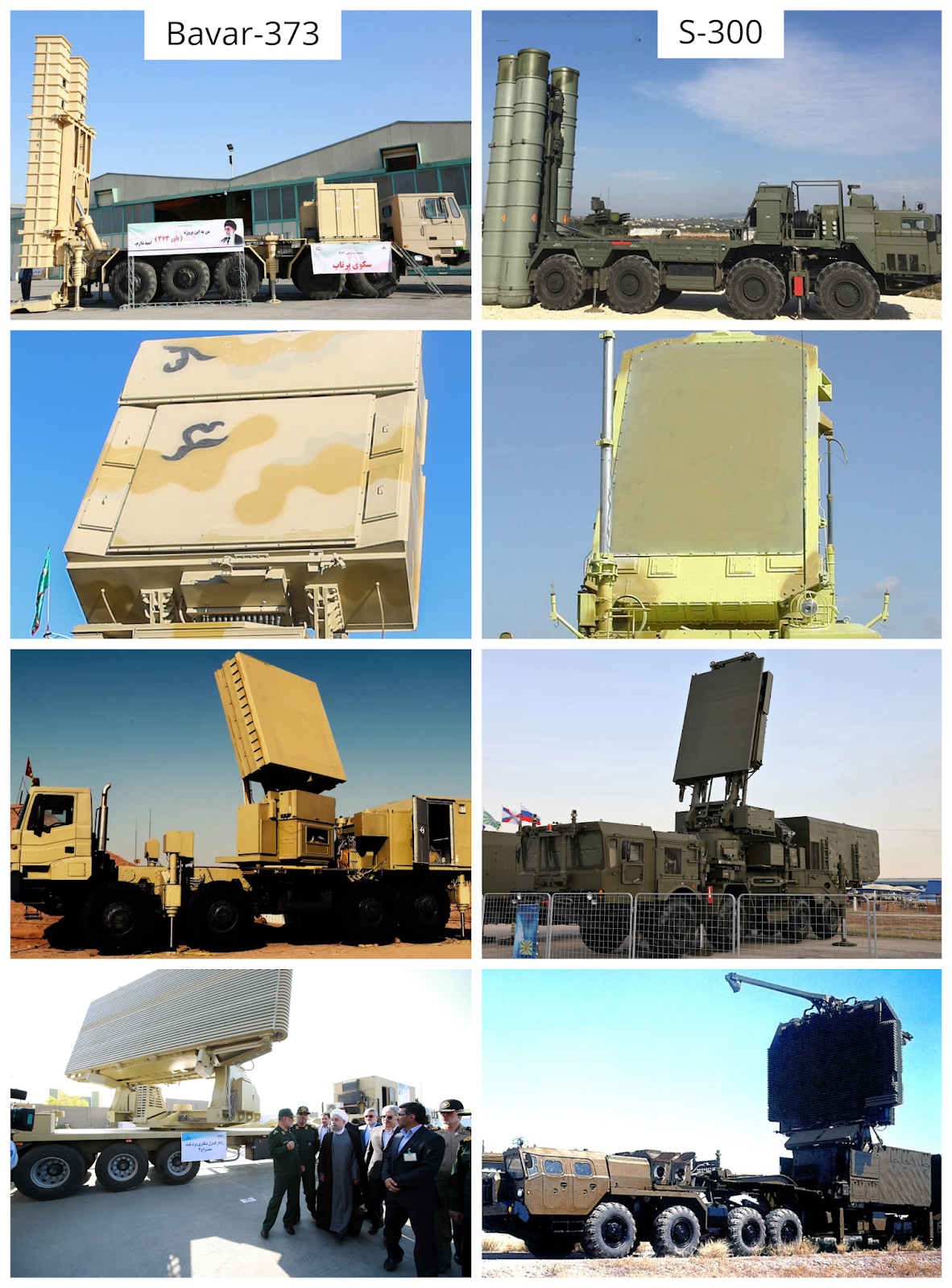 Công bằng đánh giá, các kỹ sư Iran không sao chép S-300 của Nga, nên có thể khẳng định đây là một sản phẩm của người Iran. Thậm chí radar của Bavar-373 nhìn từ mặt cắt ngang là hình chữ nhật; toàn bộ bệ phóng trông rất giống hệ thống phòng không Patriot của Mỹ.