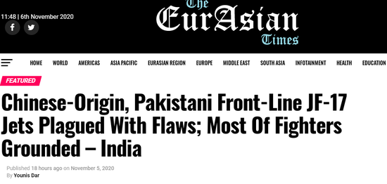 Theo tin từ trang web Eurasia Times, vì nhiều lý do khác nhau, khoảng 40% máy bay chiến đấu JF-17 tại hai căn cứ không quân của Pakistan đã phải "nằm đất". Tuy nhiên phía Pakistan đã phủ nhận các thông tin liên quan từ các phương tiện truyền thông Ấn Độ.