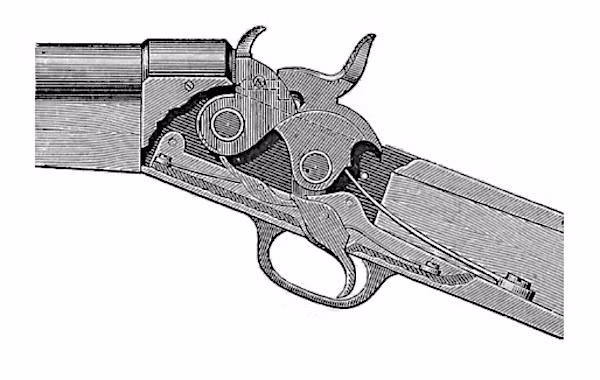 Rất nhanh chóng, Cục sản xuất Thượng Hải bắt đầu bắt đầu sản xuất nhái khẩu Remington từ năm 1873, đến năm 1889 đã sản xuất hơn một triệu khẩu. Tuy nhiên súng do nhà Thanh sản xuất chất lượng kém, nhiều khẩu vỡ nòng, thậm chí cướp cò và "không chính xác lắm". Ảnh: Khóa nòng của khẩu Remington 1867 - Nguồn: Wikipedia.