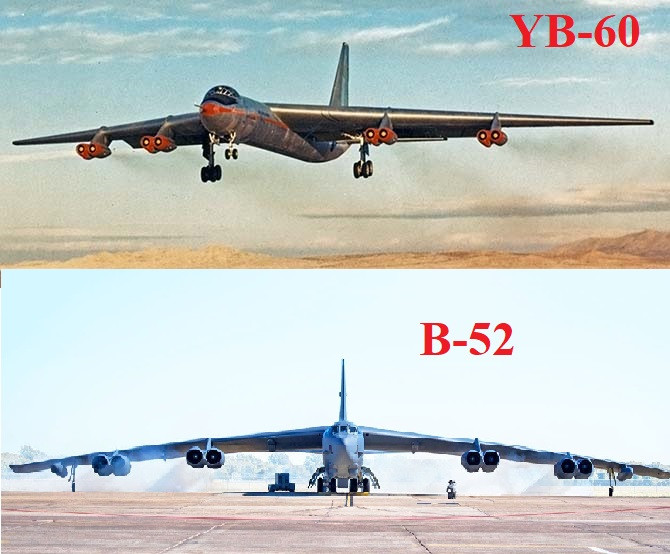 YB-60 ấn tượng, chắc chắn - nhưng không ấn tượng bằng đối thủ cạnh tranh trực tiếp, đó chính là máy bay B-52 do Boeing thiết kế; B-52 cũng sử dụng 8 động cơ, nhưng tốc độ bay trung bình đạt 850 km/h; tầm hoạt động 7.200 km và mang được 35 tấn bom. Lực lượng Không quân Mỹ đã hủy bỏ chương trình thử nghiệm YB-60 vào tháng 1/1953, và hiện nay B-52 vẫn còn trong biên chế không quân Mỹ. Nguồn ảnh: Warhistory.