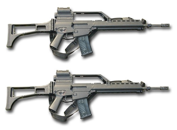 Mẫu súng trường tiến công được đánh giá tốt nhất là khẩu G36, được thiết kế bởi Heckler &amp; Koch để thay thế súng trường tiến công G3 trong trang bị của Quân đội Đức. Kể từ năm 1995, G36 là súng trường bộ binh tiêu chuẩn của các lực lượng vũ trang Đức. Vũ khí này rất thành thành công trong xuất khẩu, hiện đã được hơn 40 quốc gia trên thế giới sử dụng.