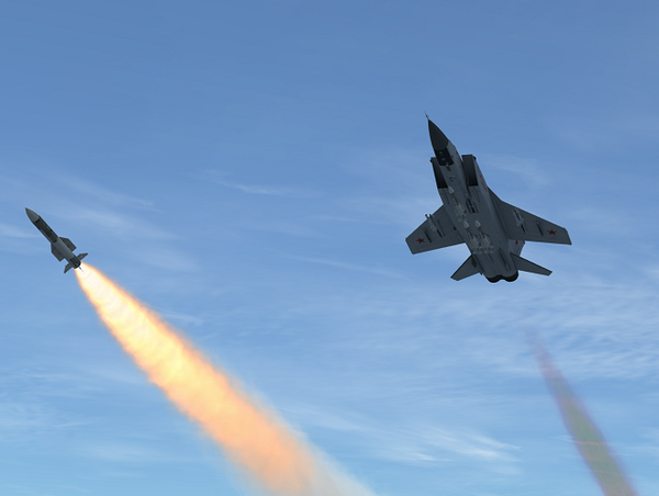 Dự kiến, tên lửa R-37M cũng sẽ được xuất khẩu; Ai Cập và Trung Quốc đều là những khách hàng tiềm năng lớn vì cả hai nước đều đang trang bị tiêm kích Su-35. Gần đây, Nga thông báo rằng máy bay chiến đấu cải tiến Su-30 cũng có thể sử dụng R-37M, mang lại khả năng xuất khẩu lớn hơn. Ảnh: MiG-31 của Nga phóng tên lửa R-37M - Nguồn: Wikipedia.