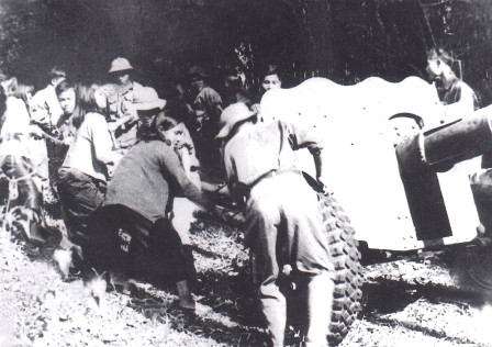 Trong chiến dịch Tổng tiến công, nổi dậy Xuân 1975, Trung đoàn được tăng cường cho mặt trận Tây Nguyên để đánh trận mở màn chiến dịch; mục tiêu là sân bay và tiểu khu Đắc Lắc (thị xã Buôn Ma Thuột); đây là những mục tiêu quan trọng của địch. Ảnh: Kéo pháo vào chiến trường, chuẩn bị cho Chiến dịch giải phóng Buôn Ma Thuột - Nguồn: Báo Đắk Lắk