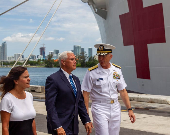 Tốc độ tối đa của tàu USNS Comfort có thể lên tới hơn 36 km/h - đủ để nó tiếp cận dọc bở Đông nước Mỹ. Nguồn ảnh: NavyLive.