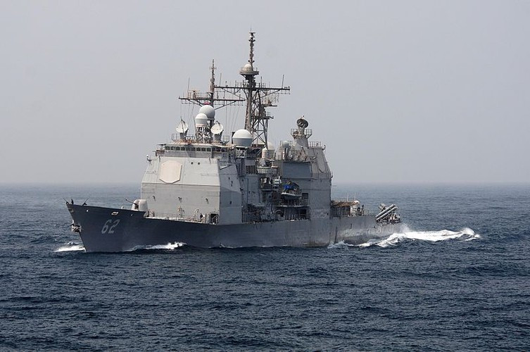 Với đội hình hộ tống, tuần dương hạm lớp Ticonderoga đảm nhận vai trò ngăn chặn tàu chiến mặt nước, tàu ngầm và máy bay đối phương tiếp cận nhóm tác chiến.