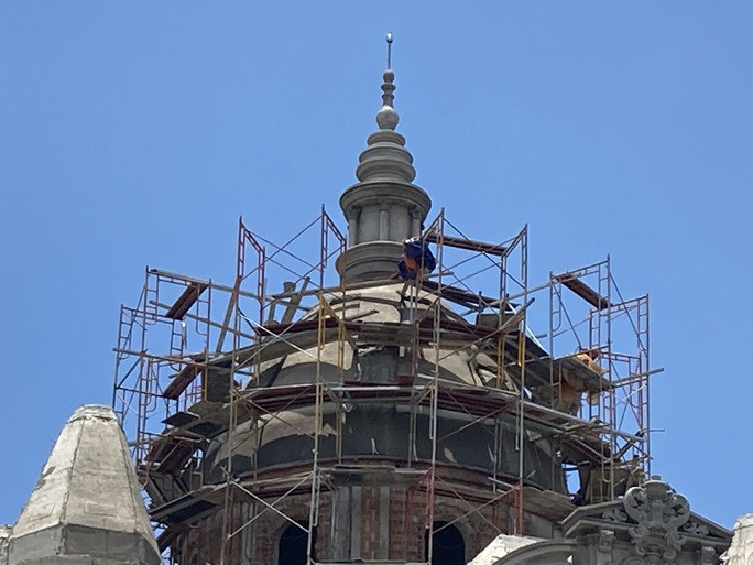 Tuy nhiên, đến cuối tháng 3/2020, UBND xã An Phước, huyện Long Thành mới kiểm tra, lập biên bản làm việc với chủ đầu tư và yêu cầu dừng thi công.